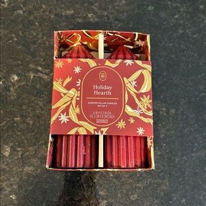 Threshold Holiday Hearth Pillar Candle Set